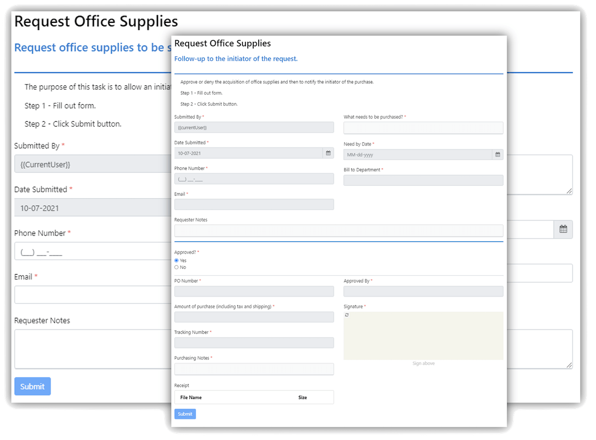 Request For Office Supplies Process Automation By Paperwise