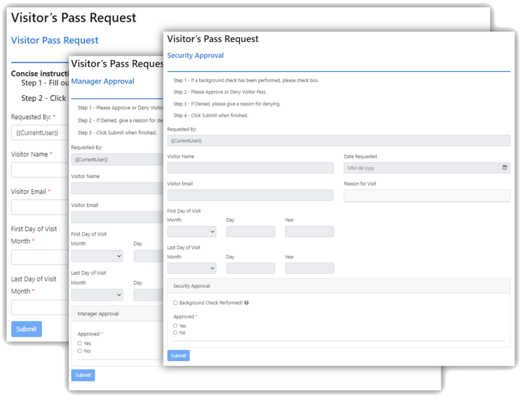 Visitor Pass Request Process Automation By Paperwise